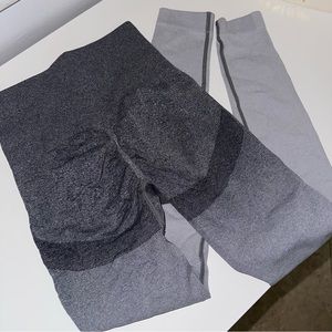 Grey Ombré Scrunch Leggings